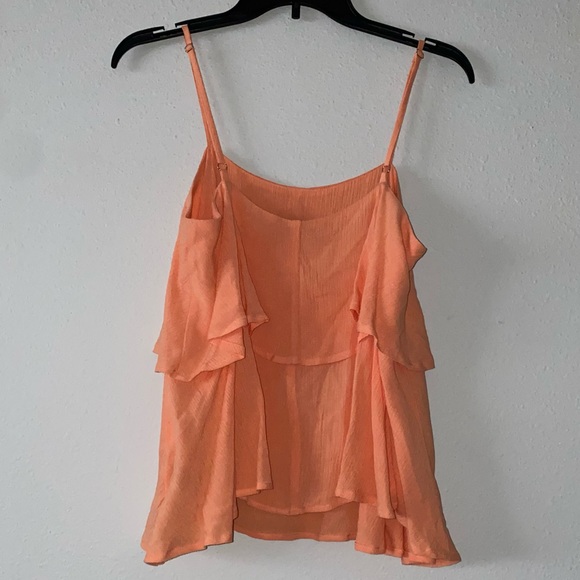 Orange flowy forever 21 top - Picture 3 of 4